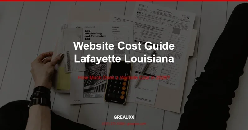 website cost lafayette la - 2026 pricing guide by Greauxx