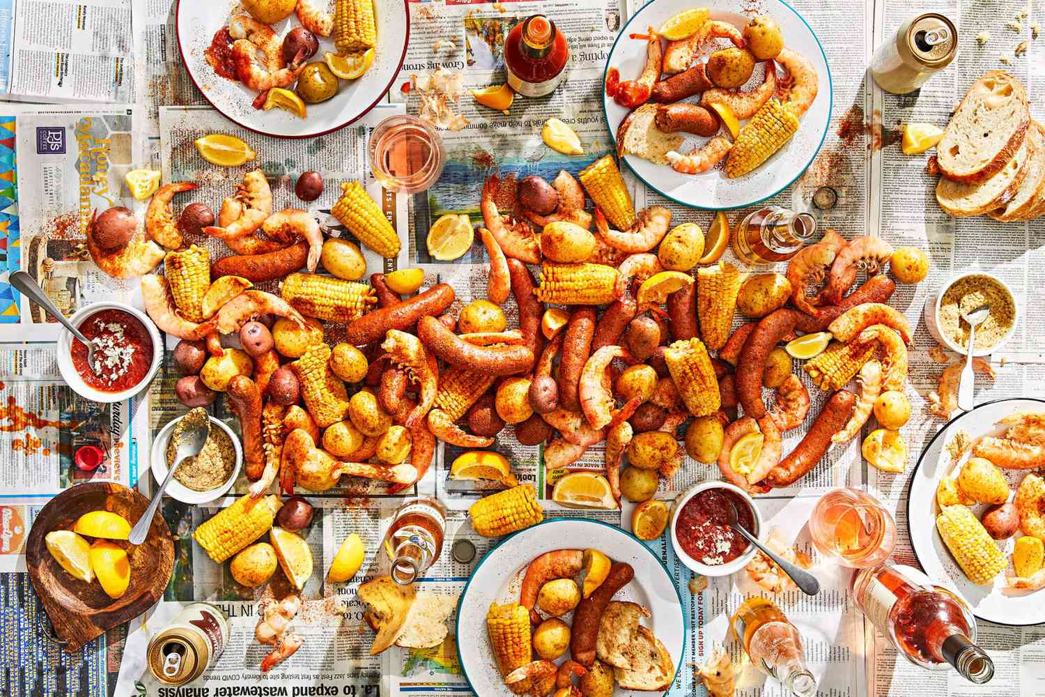 Boiled shrimp and crawfish, a Louisiana tradition