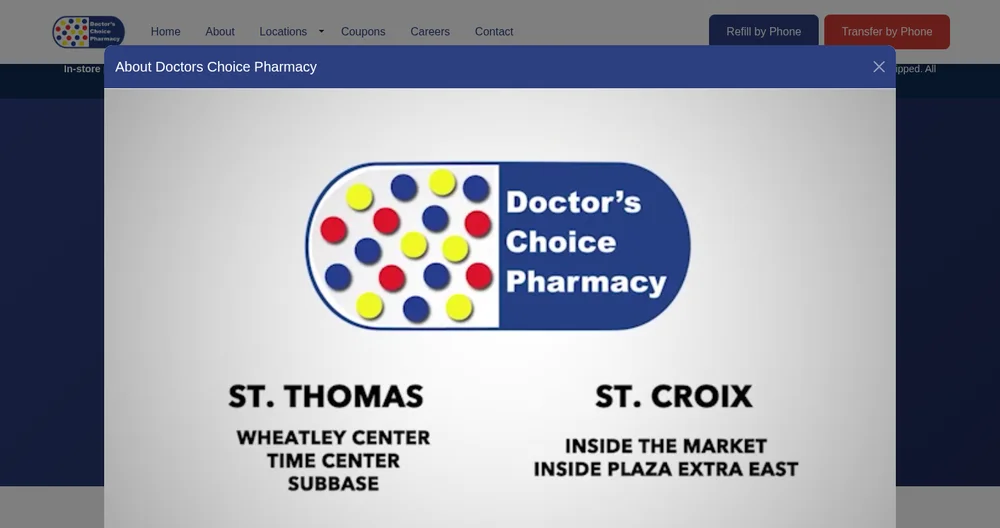 Doctor's Choice Pharmacy website built by Greauxx