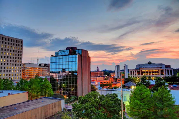 Aerial view of Lafayette LA, the market Greauxx serves