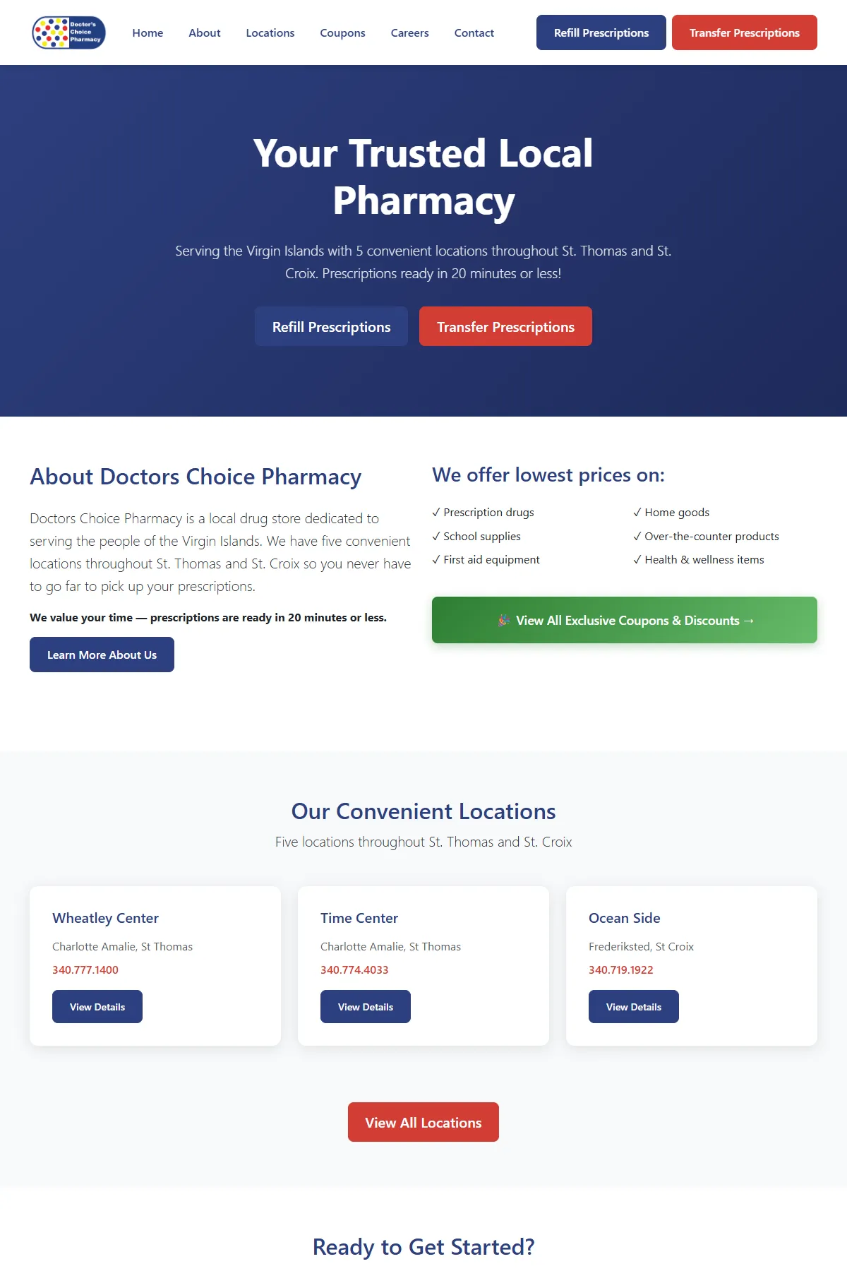Doctors Choice Pharmacies website by Greauxx