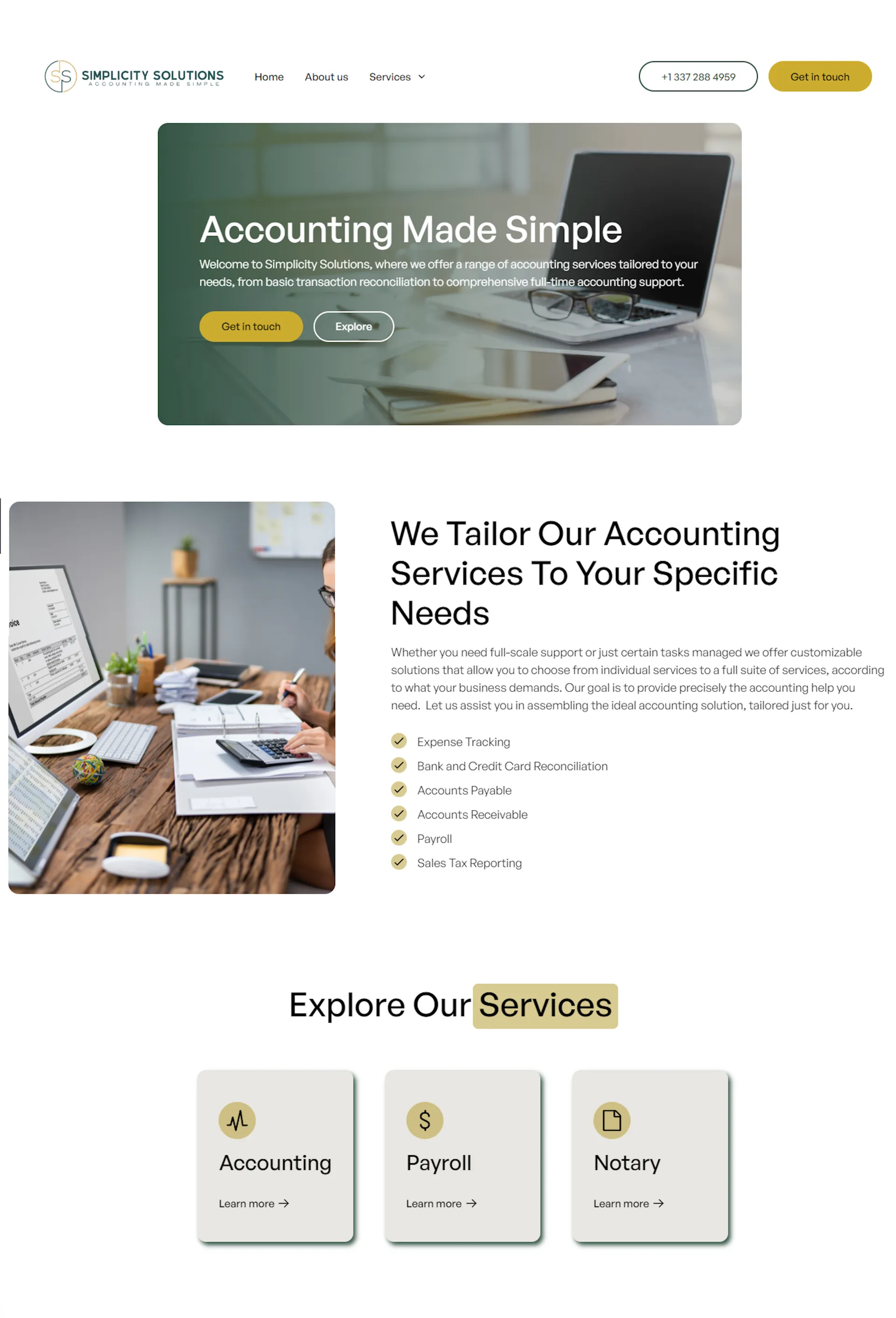 Portfolio professional services