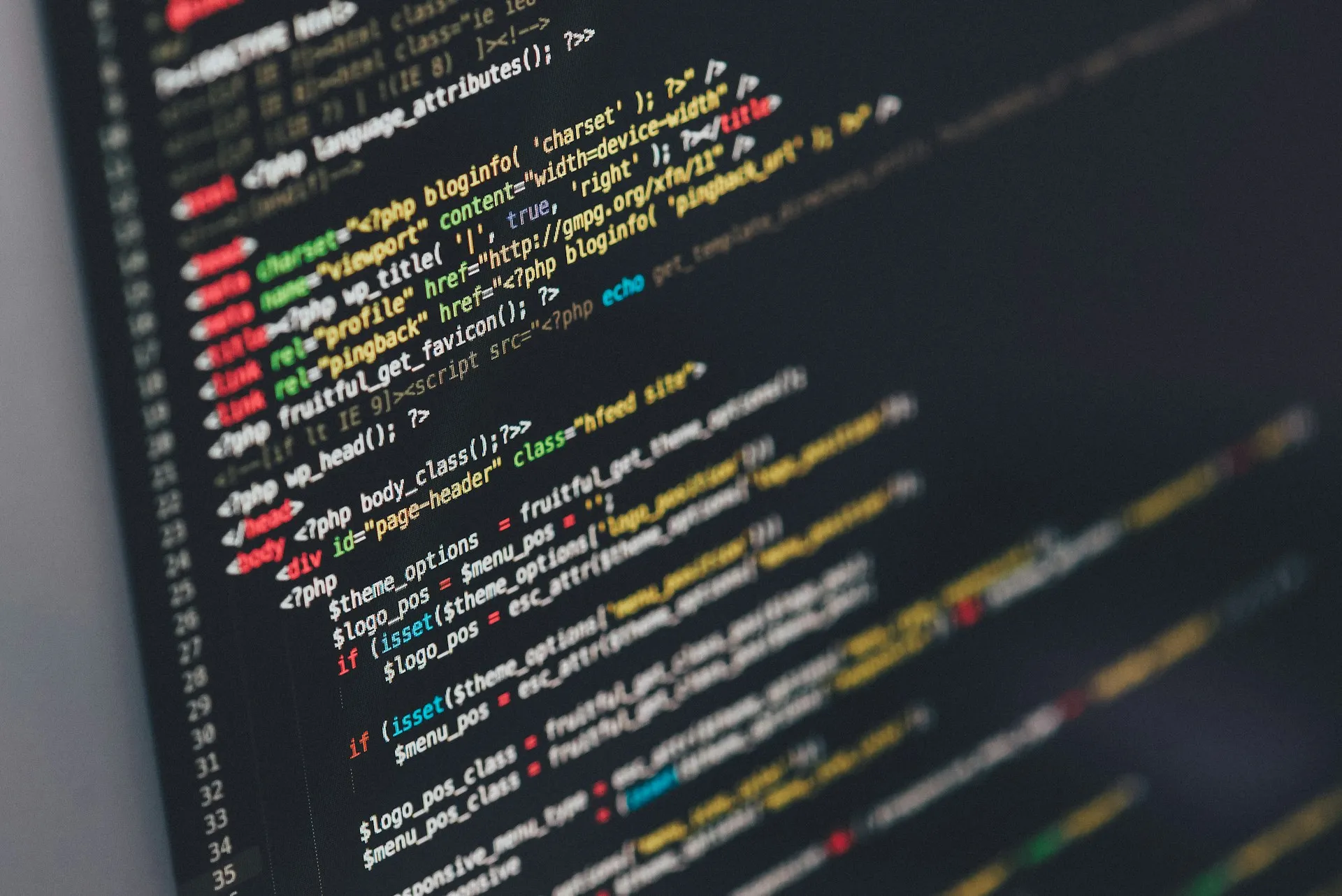 Custom software development code on screen at Greauxx
