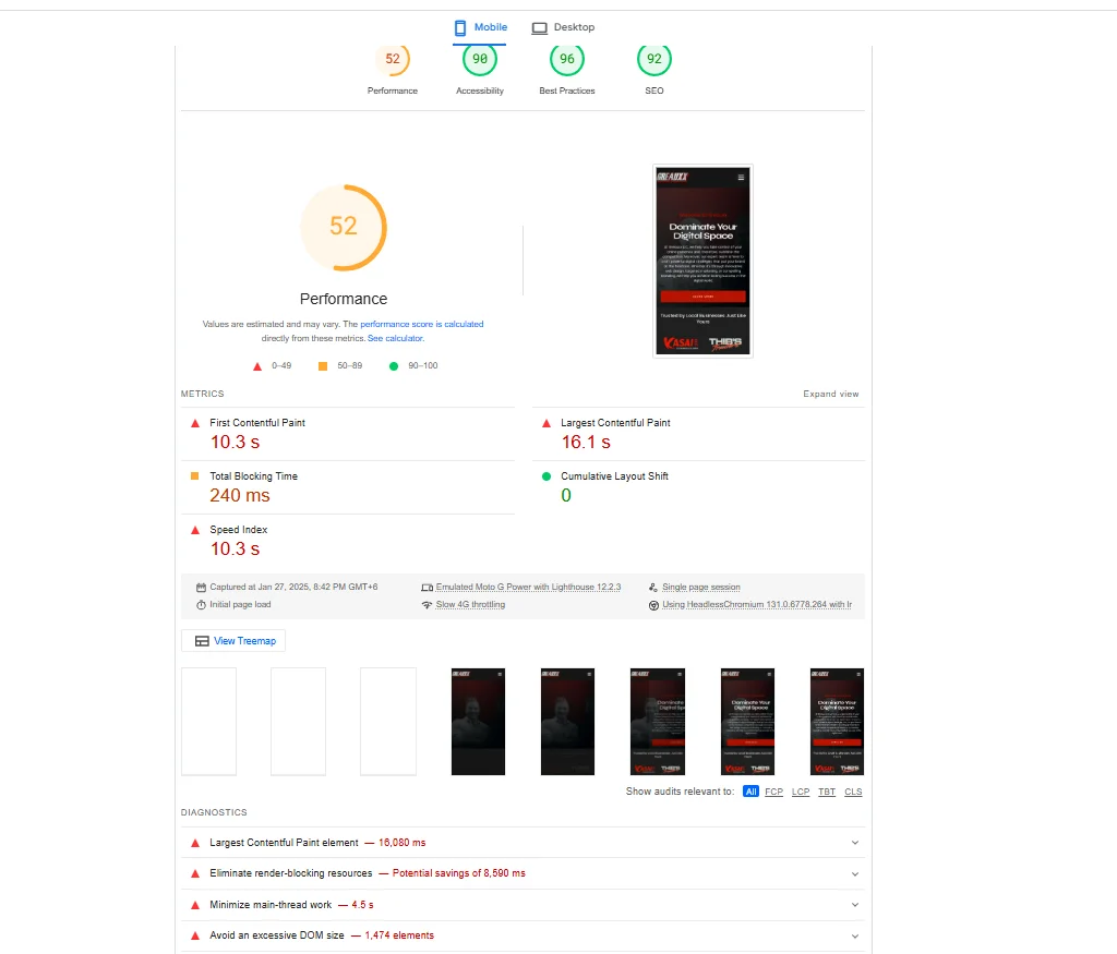 Website performance audit illustration from Greauxx