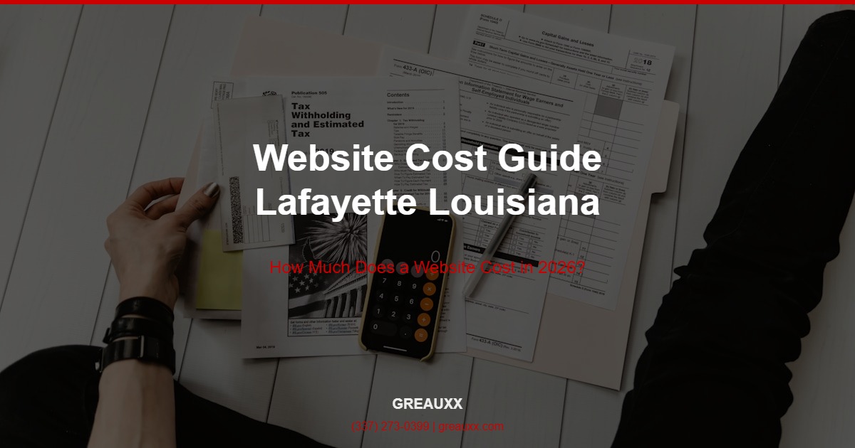 website cost lafayette la - 2026 pricing guide by Greauxx