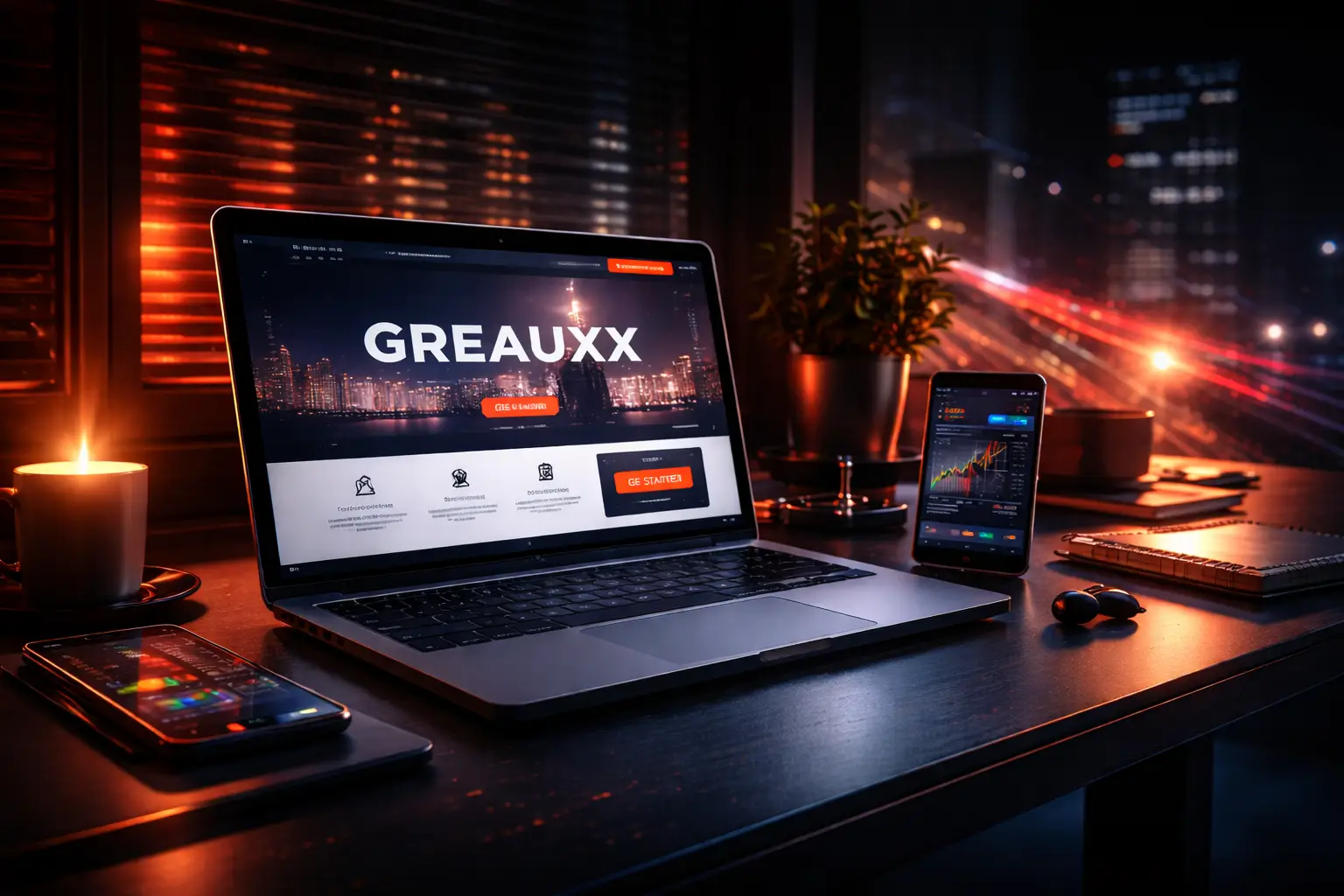 web design that converts visitors into customers — Greauxx agency laptop for businesses in Lafayette LA and Miami FL